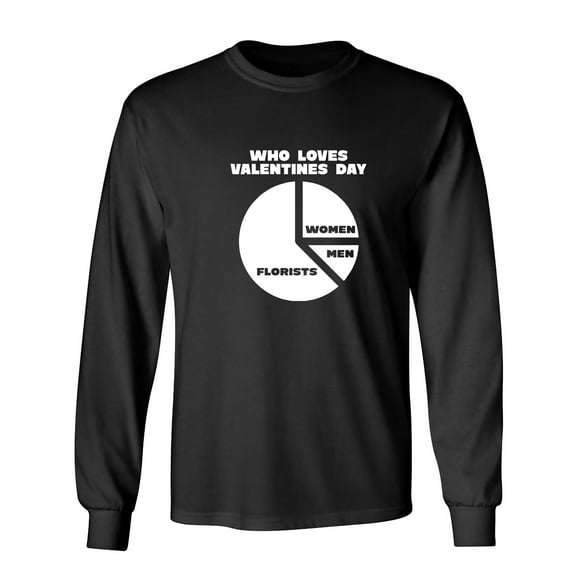 Who Loves Valen*ines Day Sarcastic Humor Novelty Men's Long Sleeve Shirts