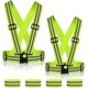 thumbnail image 1 of 2 pieces of reflective signal vest, high visibility, adjustable & elastic outdoor safety vest, 4 reflective bracelets, 1 of 5
