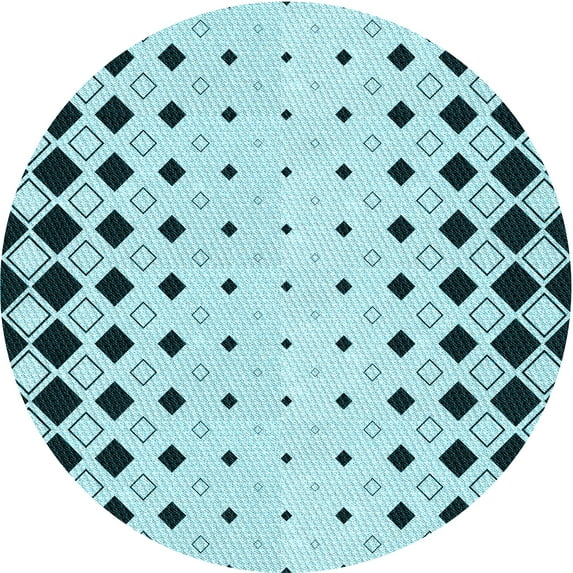 Ahgly Company Machine Washable Indoor Square Transitional Aquamarine Stone Green Area Rugs, 3' Square