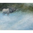 thumbnail image 2 of Lynnsy, B. 17x15 White Modern Wood Framed Museum Art Print Titled - Elk Journey II, 2 of 4