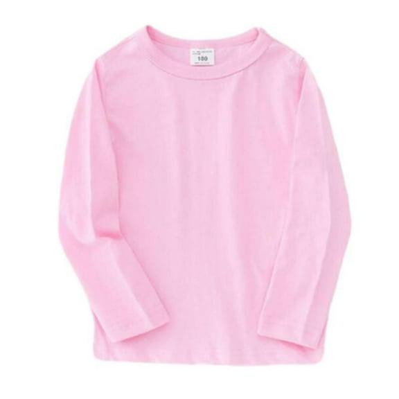 Boys Girls Shirts Long Sleeve Shirts for Toddler Cotton Tee Solid T-Shirts Kids Tees Tops 4-13 Years