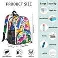 thumbnail image 6 of Cute Dinosaur Pattern Backpack Backpack for School,Cute School Bag,Schoolbag with Adjustable Shoulder Straps & Padded Back,13.8"x11.4"x6", 6 of 6