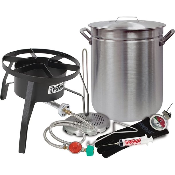 Oversized Turkey Deep Fryer Kit 42 Quart Aluminum Grand Gobbler for 25