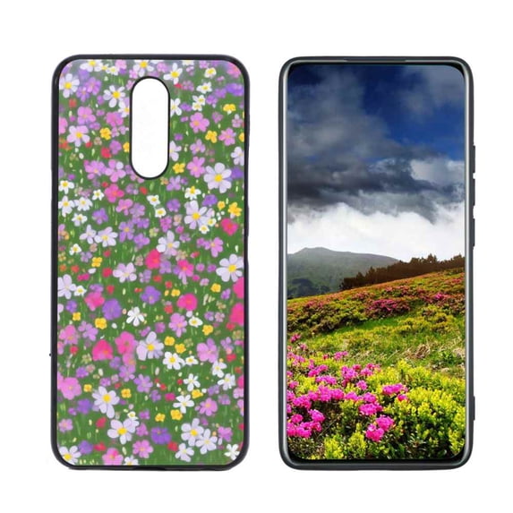 Compatible with LG K12 Plus Phone Case, Little-Flowers-79 Case Men Women, Flexible Silicone Shockproof Case for LG K12 Plus
