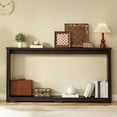 thumbnail image 6 of UZUGUL Modern Narrow Console Table with Open Shelf, Wooden Behind-Sofa Table-Multi-Functional Storage & Display Unit for Entryway, Living Room, Hallway,Black, 6 of 8