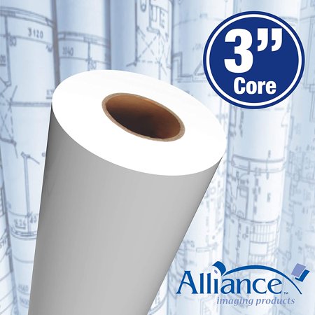 Wide Format Xerographic Translucent Paper 36" x 500' Rolls Engineering 92 Bright 18lb. 2 Rolls per Carton with 3"
