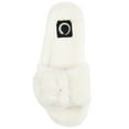 thumbnail image 4 of Journee Womens Shadow Open Toe Faux Fur Slippers, 4 of 9