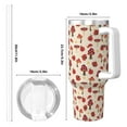 thumbnail image 4 of Haiem Mushrooms and Lady Bugs Printed 40OZ Ice Bully With Handle - Portable for Hot & Cold Drinks, Travel, Gym, Home, and Outdoor Activities, 4 of 8