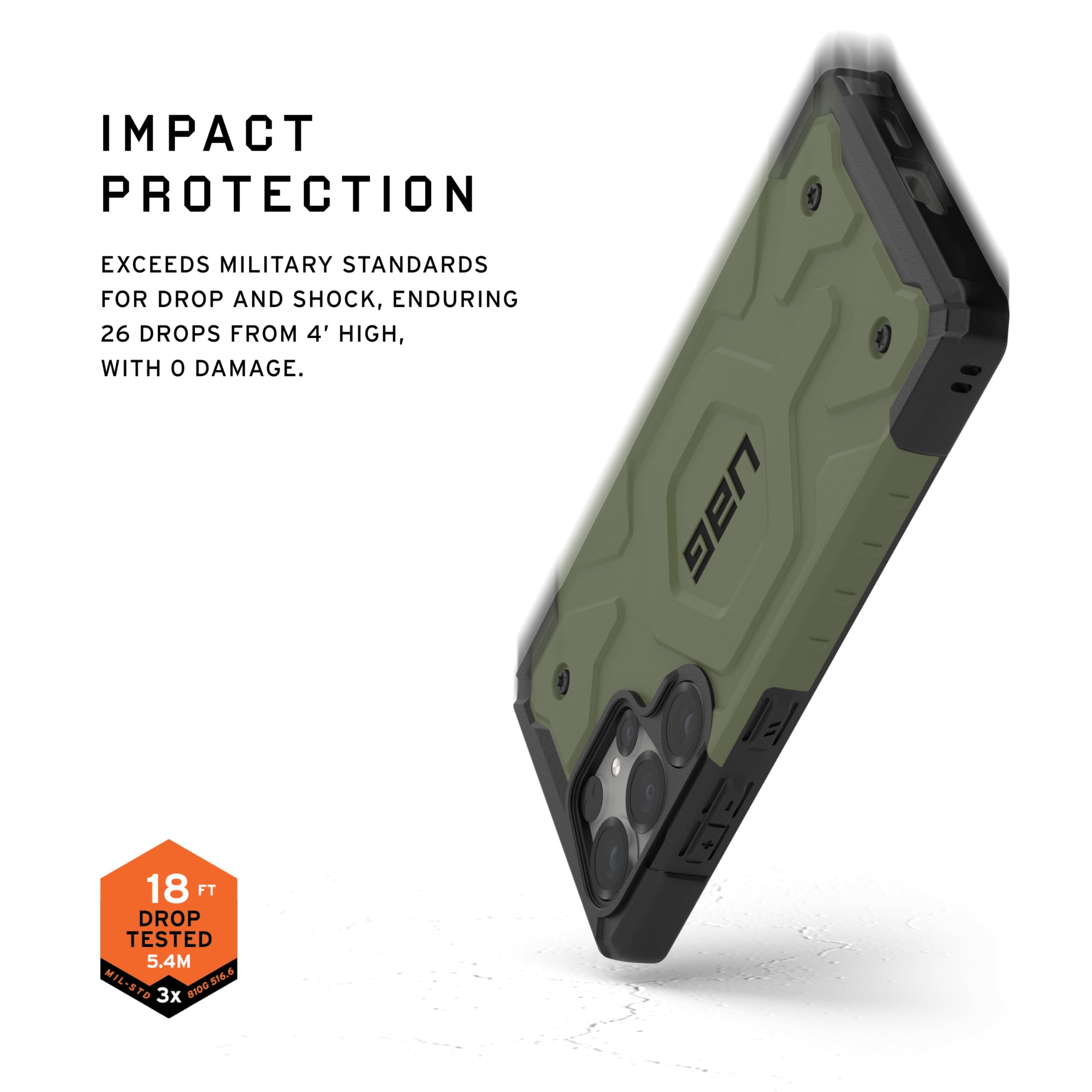 UAG Samsung Galaxy S25 Ultra Case 6.8" Pathfinder - Compatible with Magnetic Charging Armor Shell Impact-Resistant Rugged Military Grade Protective Cover, Olive Drab