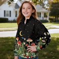 thumbnail image 3 of Uorisanigo Kids Girls Sweatshirt Oversized Quarter Zip Up Sweatshirts School Aesthetic Mushroom Long Sleeve Pullover Top Drop Shoulder Cropped Pullover Hoodies Fall Clothes, 3 of 7