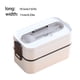 thumbnail image 4 of Toystoory Fiambrera portátil de doble capa, contenedor de almacenamiento de aislamiento de alimentos, cajas de horno microondas Bento PP para viajes, Cocina y Comedor Blanco Toystoory HA067352-01, 4 of 6