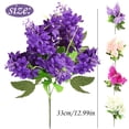 thumbnail image 2 of 1 Bundle Artificial Flowers, Fake Silk Hyacinth Flowers, UV Resistant Bulk for Wedding, Plastic Memorial Bouquet for Home Decoration, No Fade Florals, Blooms Table Centerpieces Decor, 12.99 in,Pink, 2 of 6