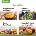 thumbnail image 3 of Tovolo Silicone Potato Masher (Oyster Gray) - Meat Masher/Food Prep Tool with Ergonomic Design | High Heat Resistant | Non-Stick Kitchen Utensil, 3 of 6