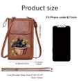 thumbnail image 2 of OIDERY Zip Around Credit Card Bags RFID Blocking Zipper Phone Wallet ripe blackberries wicker basket contrasting background Perfect for Outfits Long Purse for Gift, 2 of 12
