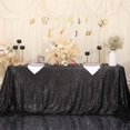 thumbnail image 2 of SquarePie Sequin Tablecloth 90 x 132 Inch Black Sparkly Table Linen for Wedding Party, 2 of 4