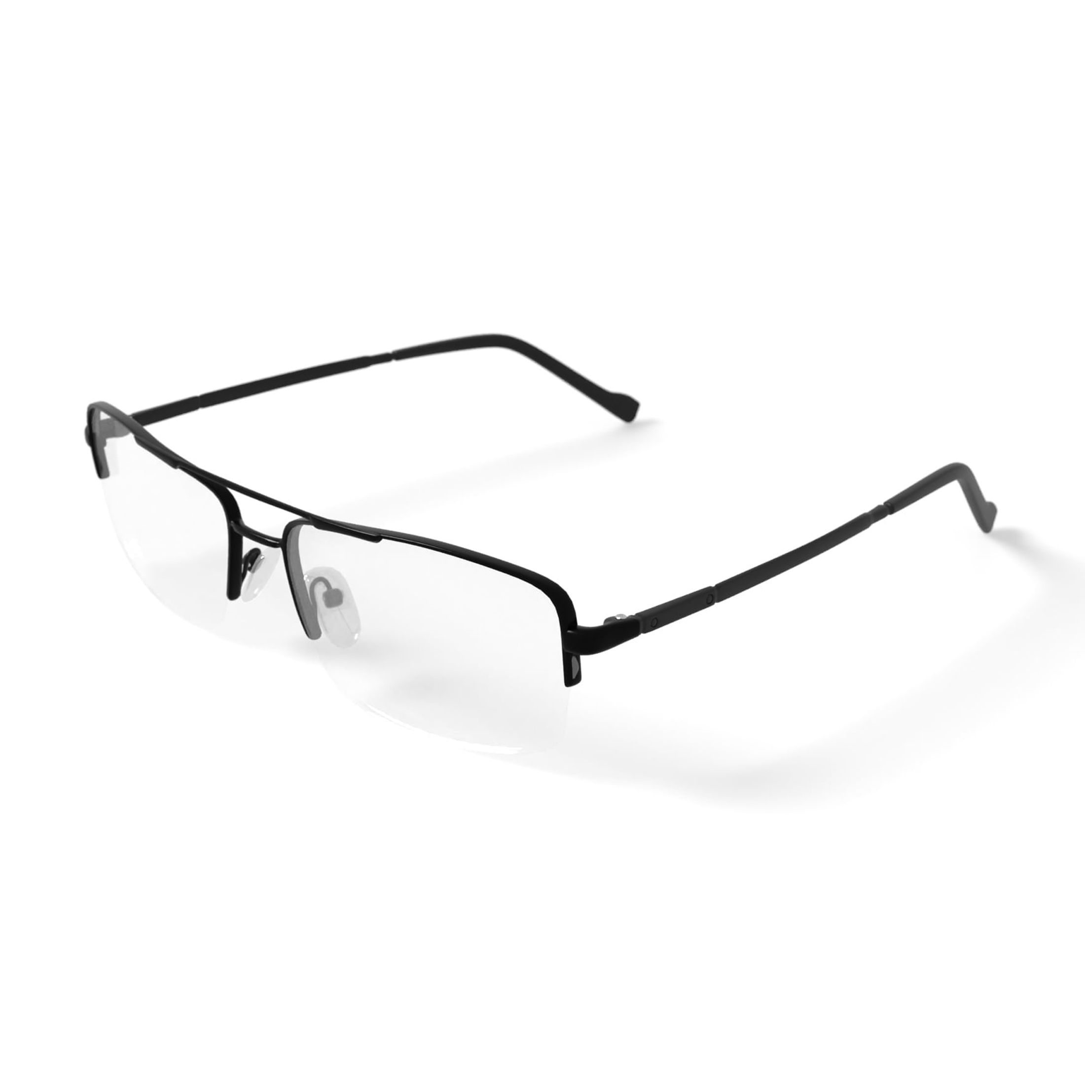 Walmart Men's FM17098 Rectangular Prescription Eyeglasses with Case, Black