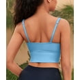 thumbnail image 3 of Attraco Womens Padded Mesh Bikini Top Swimsuit Top Only Crop Top Adjustable Straps Swim Top, 3 of 6