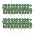 thumbnail image 1 of Wosthever 20 hojas de eucalipto artificiales de tallo largo, ramas de hojas falsas, accesorio de simulación de autoensamblaje, planta verde, Decoración hoja larga con fruto, 1 of 6