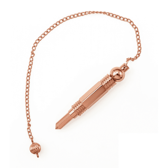 Copper Metal Unique Design Pencil Shape Divination Pendulum, Pendulum For Dowsing, Divination,Reiki , Meditation & Chakra Balancing