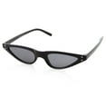 thumbnail image 1 of grinderPUNCH Slim 90s Retro Flat Lens Cat Eye Adult Sunglasses Womens, Black, 1 of 5