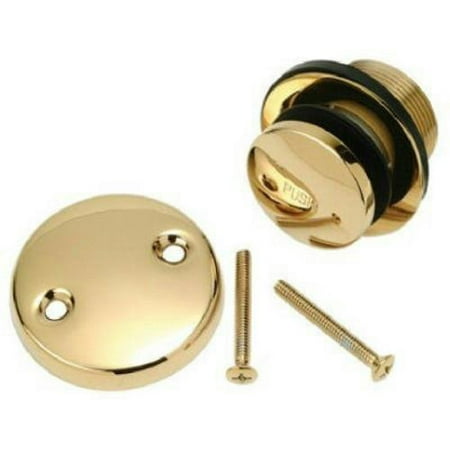 Plumbers Kit - Master Plumber Touch Toe Polished Brass Tub Drain Kit, 311 167