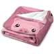 thumbnail image 3 of Mantas de tiro con patrón de cabeza de cerdo sobre fondo rosa, manta de forro polar, mantas de franela transpirables, manta cálida para cama, sofá, sillón, oficina, 3 of 8