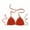 Orange, variant on Women's Triangle Crochet Bikini Tie Side Whip Stitch String Bikini Swimsuit Bathing Suits Gray
