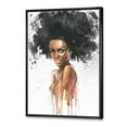 thumbnail image 2 of Designart Portrait de femme afro-américaine VII ART MURAL À CADRE FLOTTÉ, 2 of 4