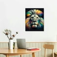 thumbnail image 3 of Awypu Colorful Lion Artistic Wall Art Painting The Picture Print On Canvas Animal Pictures for Home Decor Decoration Gift, 3 of 5