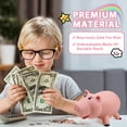 thumbnail image 3 of PHOCAS Unbreakable Piggy Bank for Kids- Cute Plastic Coin Bank , Compact Money Saving Jar for Girls & Boys, Perfect Birthday  Gift for Toddlers, 3 of 10