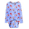 thumbnail image 5 of Sudaderas navideñas de cuello redondo para mujer, camisetas de empalme de manga larga con estampado de alces bonitos, camisetas informales de otoño Fridja po3510, 5 of 5