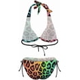 thumbnail image 6 of SKQIT Bikini Sets for Women Halter Sexy Bathing Suits Leopard Print 2 Piece Swimsuit, 6 of 7