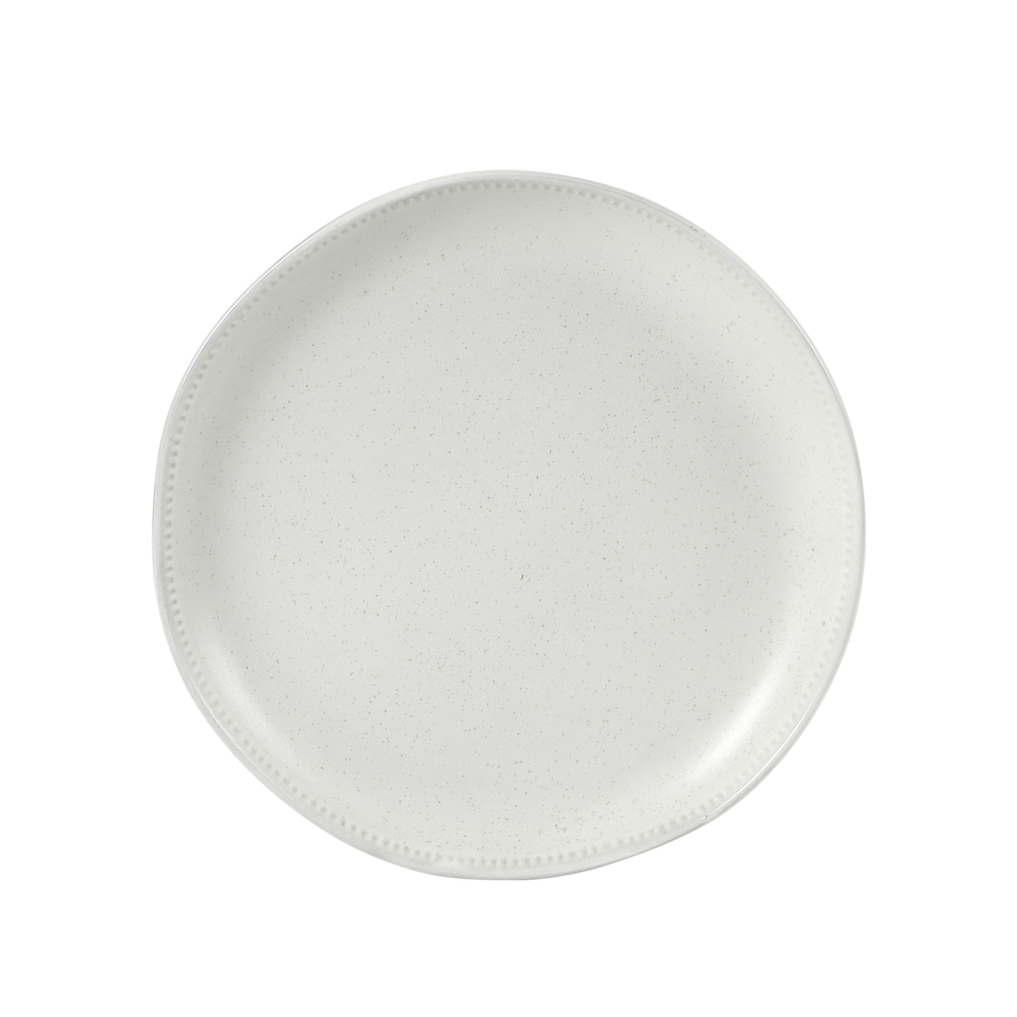 Gibson Elite Menlo Park 16-Piece Pottery Clay Stoneware Dinnerware Set – White Reactive Glaze, Embossed Plates and Bowls W/ Pasta Bowl, Service for 4 – Microwave & Dishwasher Safe