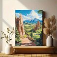 thumbnail image 6 of Mountain Path Landscape Canvas Wall Art/Decorative Painting，Suitable for Living Room，Bedroom，Office，Hotel，and Restaurant Decoration., 6 of 8
