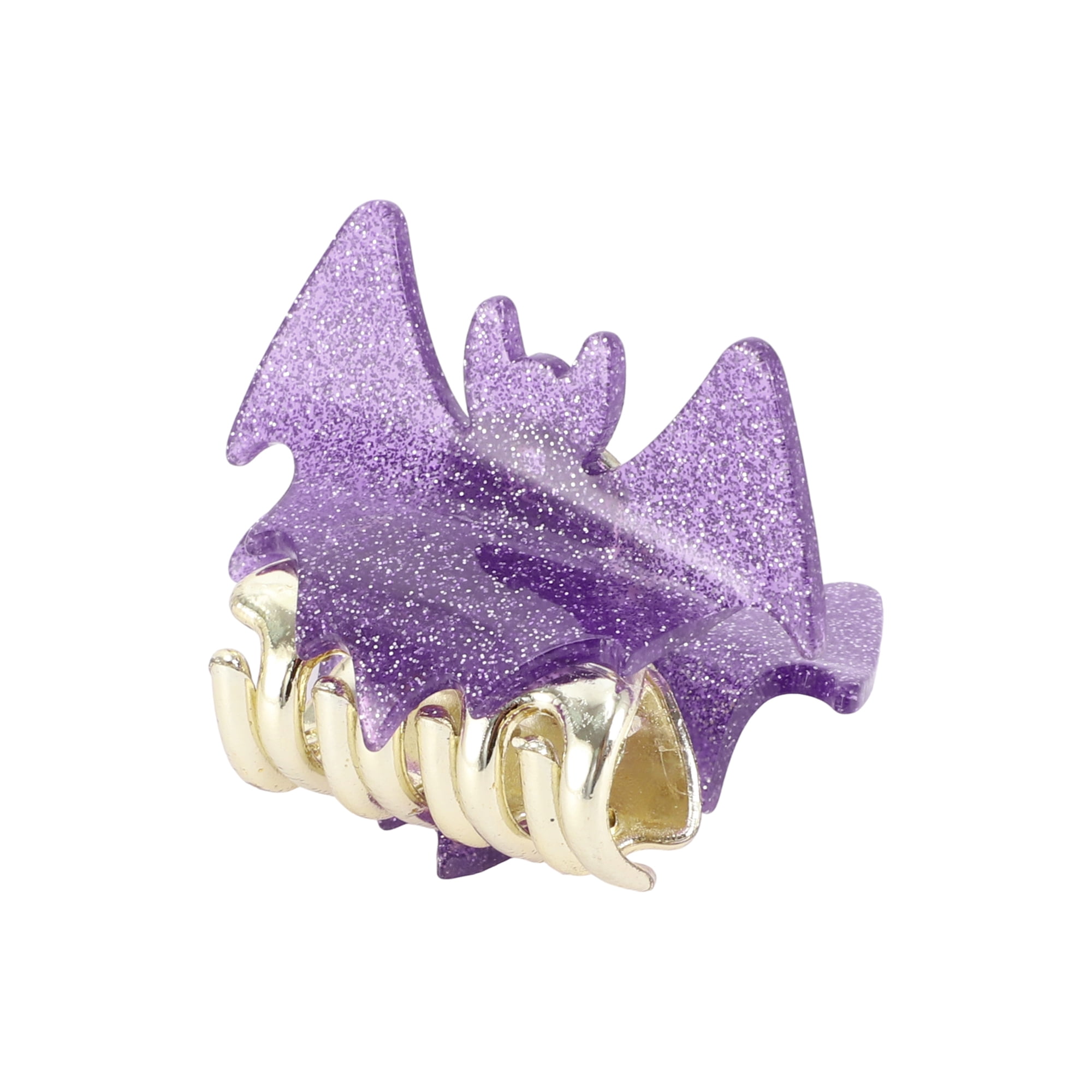 Unique Bargains Bat Style Hair Clips Hairdo Clip for Women 1 Piece Purple
