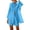 #01 Light Blue 【Mix & Match: Stock Up on Your Favorite Colors】, variant on Women's Cotton Blend Short Sleeve Top with Pocket and Shorts Set, Solid Color Round Neck Casual Lounge Set, Soft Stretch 2 Piece Outfit for Summer, Matching Vacation | TruBelle,Light Blue L