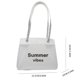 thumbnail image 2 of Bolso de mano con letras para mujer, Bolso de hombro de malla, Bolso de mano transparente (blanco), 2 of 3