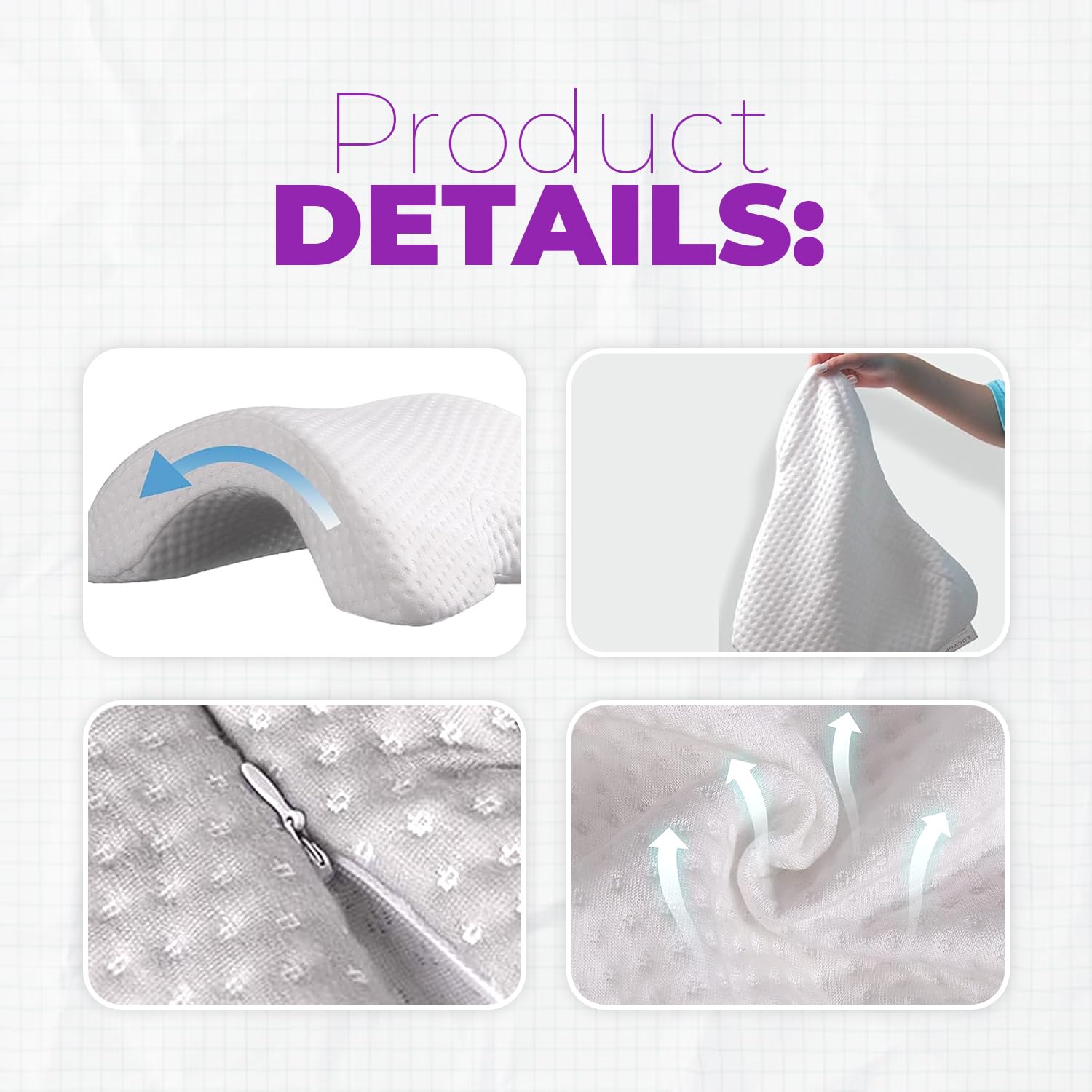 Nazarian's Side Sleeper Pillow for Shoulder Support - Memory Foam Pillow for Arm with Arched Hug Pillow Design - Shoulder Relief System Style for Couples and Comfortable Sleep