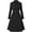 Black, variant on Women's Wool Blend Jacket Winter Double Breasted A-Line Coat Casual Long Sleeve Solid Color Turn Down Collar Outerwear for Office Party Black