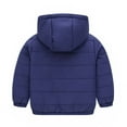 thumbnail image 5 of NAISIBABY Puffer Jacket for Kids, Pocekets Solid Color Lightweight Boys Girls Hooded Winter Quilted Coat Dark Blue 4-5T, 5 of 9
