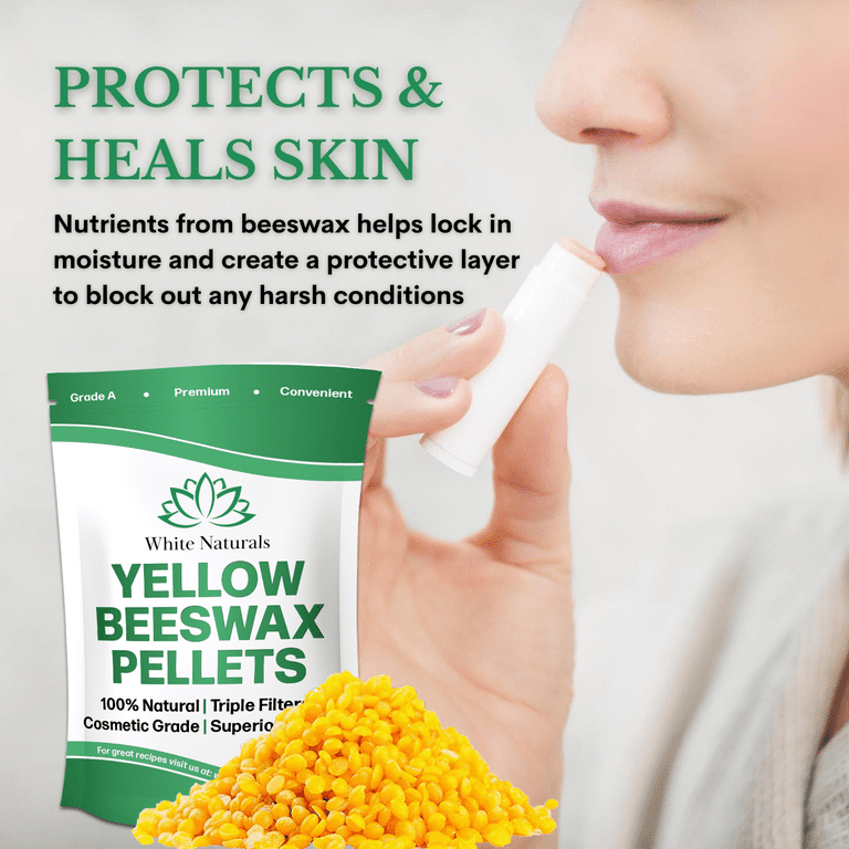 Organic Beeswax Pellets 2 lb (1 lb in Each Bag) Yellow, Pure