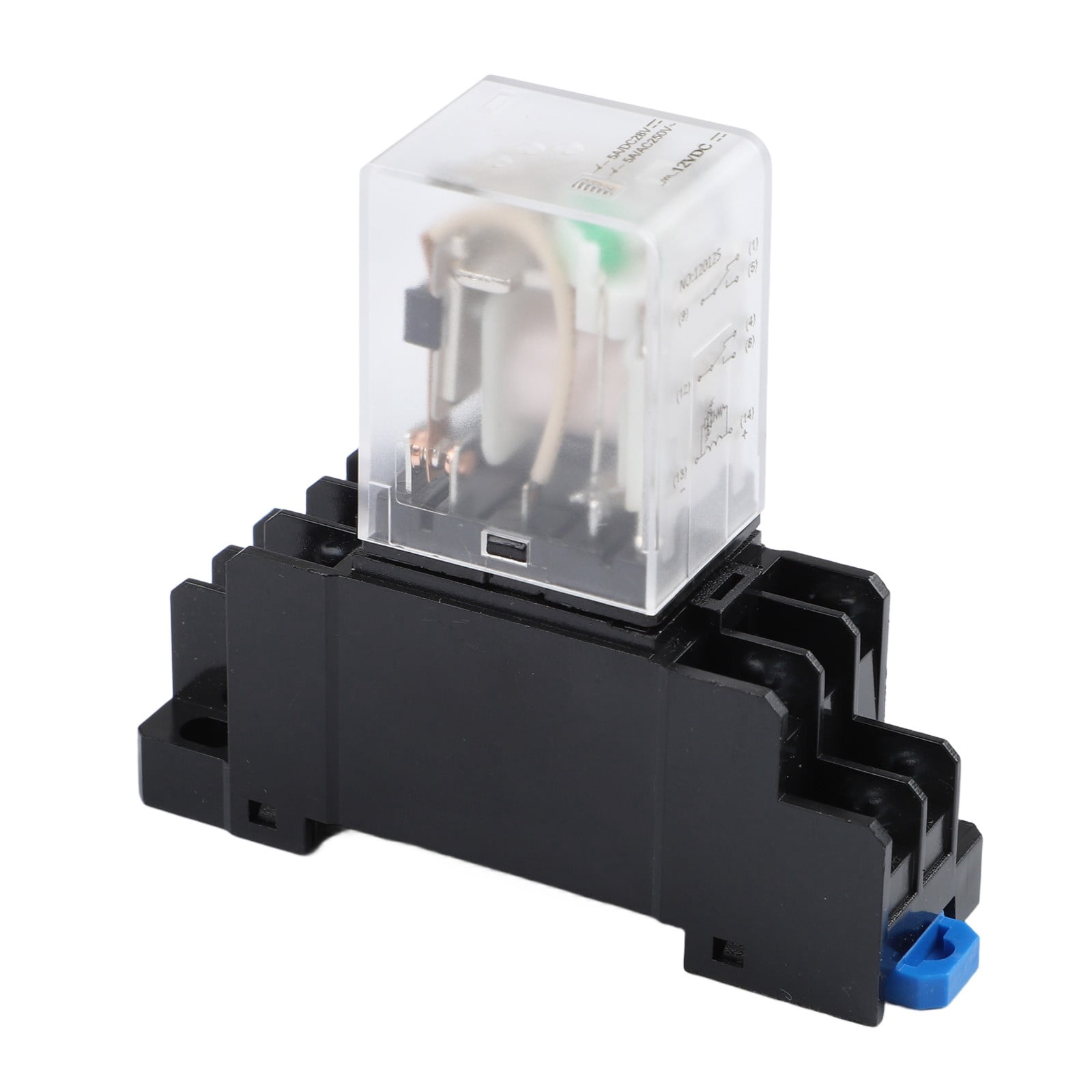 3PC DC 12V Coil 8Pin DPDT 35mm DIN Rail Electromagnetic Power Relay + Socket