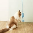 thumbnail image 4 of Interactive Hanging Cat Teaser Stick with Retractable Spring Toy for Indoor Feline Exercise and Entertainment, 4 of 5