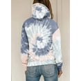 thumbnail image 3 of Women Casual Long Sleeve Hoodies Loose Tie Dye Colorblock Sweatshirt Pullover Tops with Pocket, 3 of 5