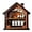 A005- Style E, variant on Wooden Halloween Tabletop Sign, Haunted House Cutout Design with Pumpkins Bats Ghosts, 1 Piece, Rustic Spooky Halloween Decor for Home Party Indoor Table Mantel Display