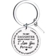 thumbnail image 1 of CHUANK Clearance To My Daughter Message Keychain Stainless Steel Initial Last Name 26 Letter Family Inspirational Keychain Gift, 1 of 2