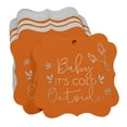 thumbnail image 3 of Inkdotpot Real Silver Foil Bracket Shape Paper Hang Tags Baby It's Cold Outside Baby Shower Favor Tags Pack Of 100, 3 of 7