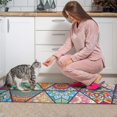 thumbnail image 3 of Multicolor Ethnic Geometric Pattern Kitchen Rugs Sets Of 2,Anti Fatigue Kitchen Mat Rugs Non Slip Washable,Decorative Kitchen Floor Mats for Kitchen,Sink,Laundry,17"x30"+17"x47", 3 of 7