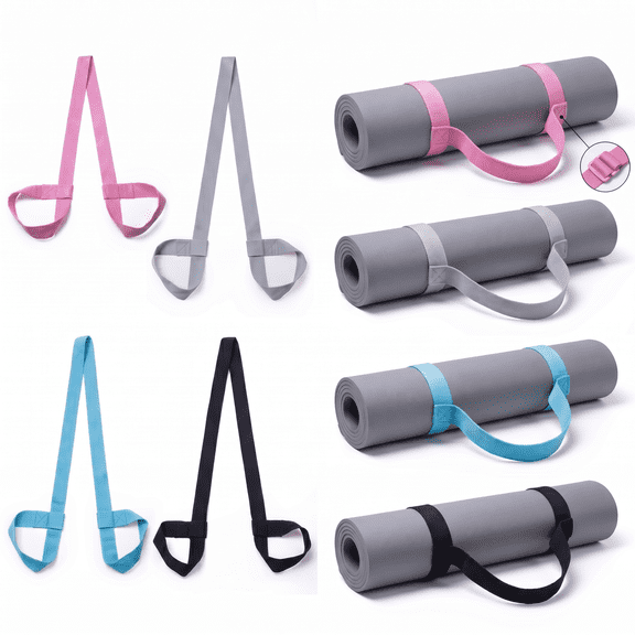 ROSEXIXI 4 Pcs  Adjustable Yoga Mat Carrying Straps, Easy-Cinch Portable Yoga Mat Slings, Multi-Functional Yoga Accessories for Yoga, Pilates and Outdoor Use (Assorted Colors)