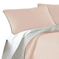 thumbnail image 2 of Eva 3 Piece King Microfiber Reversible Coverlet Set, Quilted, Gray, Pink- Saltoro Sherpi, 2 of 5